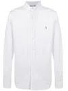 Polo Ralph Lauren Slim-fit Button-down Collar Logo-embroidered Cotton Oxford Shirt In White