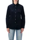 Polo Ralph Lauren Slim Fit Stretch Cotton Corduroy Shirt In Black
