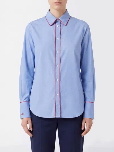 Polo Ralph Lauren Slim Fit Stretch Cotton Long-sleeve Shirt In Multi