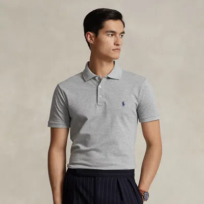 Polo Ralph Lauren Slim Fit Stretch Mesh Polo In Grey