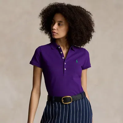 Polo Ralph Lauren Slim Fit Stretch Polo Shirt In Purple
