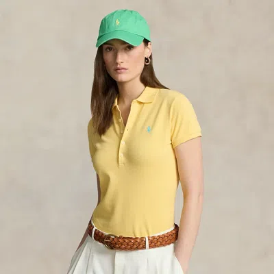 Polo Ralph Lauren Julie Slim Fit Five Button Polo Shirt In Yellow