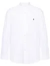 Polo Ralph Lauren Slim Fit White Cotton Shirt With Embroidered Logo