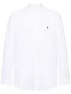 Polo Ralph Lauren Slim Fit White Cotton Shirt With Embroidered Logo In White