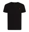 Polo Ralph Lauren Black Crewneck T-shirt With Pony Embroidery On The Front In Black