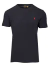 Polo Ralph Lauren Mens Ink Short-sleeved Crewneck Cotton-jersey T-shirt In Blue