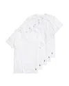 Polo Ralph Lauren Cotton Solid Classic Fit V Neck Undershirts, Pack Of 5 In White