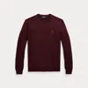 Polo Ralph Lauren Slim Fit Washable Wool Crewneck Jumper In Burgundy