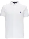 Polo Ralph Lauren White Fitted Polo Shirt With Logo In Cotton Man In White