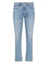 Polo Ralph Lauren Straight Trousers Belt Loops Five Pockets In Blue