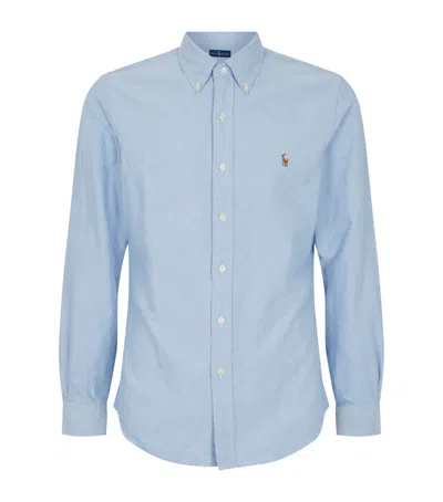 Polo Ralph Lauren Slim Oxford Shirt In Blue