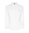 Polo Ralph Lauren Slim Fit White Cotton Shirt With Embroidered Logo In White