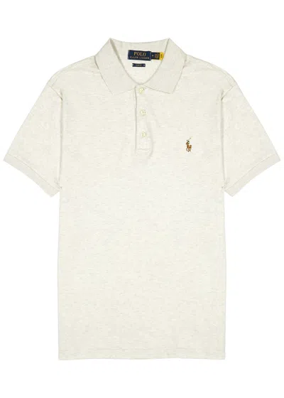 Polo Ralph Lauren Slim Pima Cotton Polo Shirt In Neutral