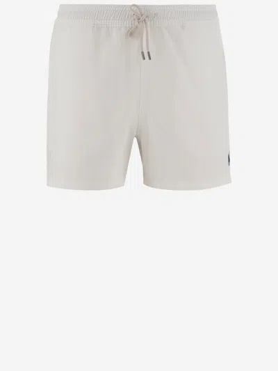 Polo Ralph Lauren Short En Velours Côtelé In White