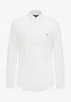 Polo Ralph Lauren Slim-fit Button-down Collar Logo-embroidered Cotton Oxford Shirt In White
