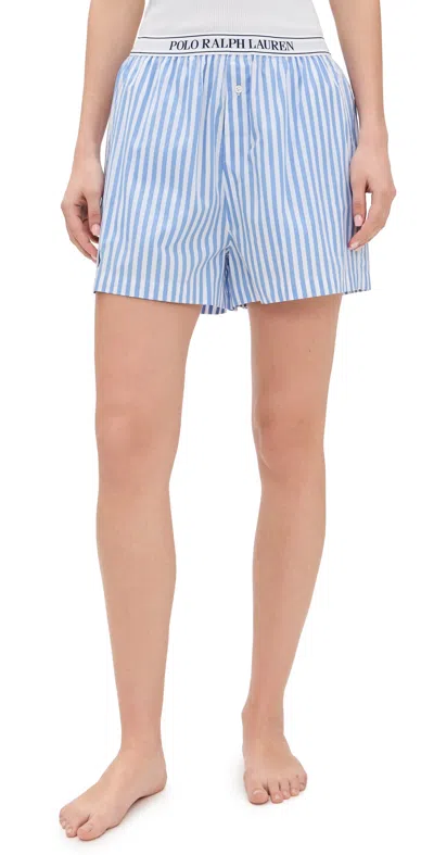 POLO RALPH LAUREN SLIP BOXERS WITH LOGO ELASTIC WHITE CLOUD/HYDRANGEA
