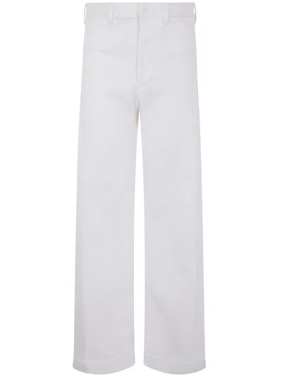 Polo Ralph Lauren "slr Pt Ful Lenght" Flat Front Pants In White