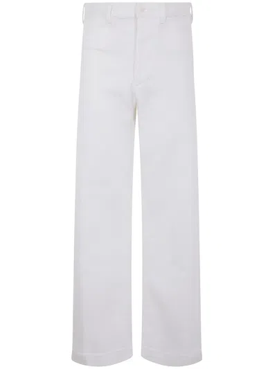 Polo Ralph Lauren "slr Pt Ful Lenght" Flat Front Pants In White