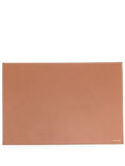 Polo Ralph Lauren Small Brennan Leather Desk Blotter In Brown