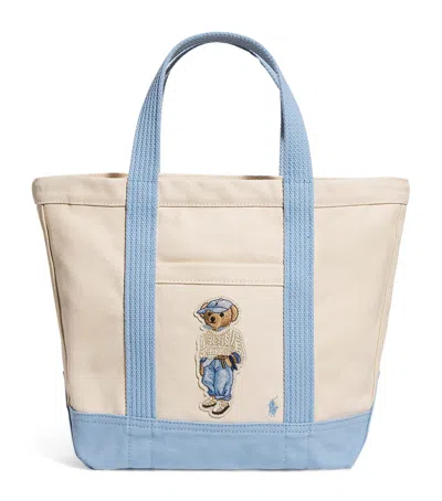 Polo Ralph Lauren Small Canvas Polo Bear Tote Bag