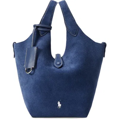 Polo Ralph Lauren Small Convertible Crossbody Tote In Blue