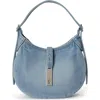 Polo Ralph Lauren Small Denim Shoulder Bag In Blue