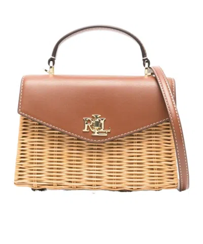 Polo Ralph Lauren Small Farrah Tote Bag In Nude