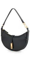 Polo Ralph Lauren Small Grain Shoulder Bag Black In Black