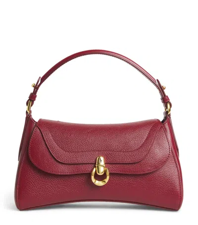 Polo Ralph Lauren Small Leather Blaze Top-handle Bag In Red