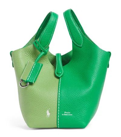 Polo Ralph Lauren Small Leather Polo Play Cross-body Bag In Green