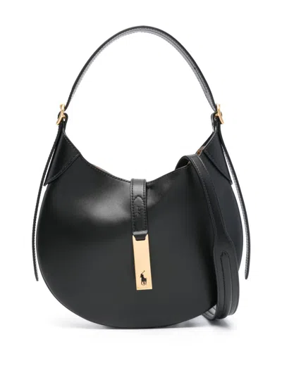 Polo Ralph Lauren Small Polo Id Shoulder Bag In Black