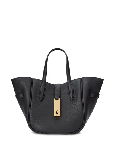 Polo Ralph Lauren Small Polo Id Tote Bag In Black