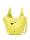 Polo Ralph Lauren Small Polo Play Leather Cross Body Bag In Yellow