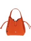 Polo Ralph Lauren Small Polo Play Shoulder Bag In Orange
