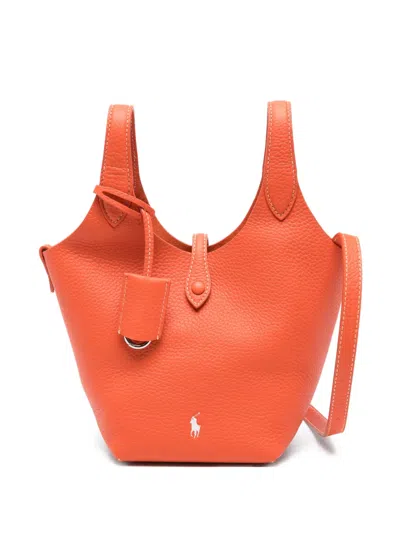 Polo Ralph Lauren Small Polo Play Tote Bag In Orange