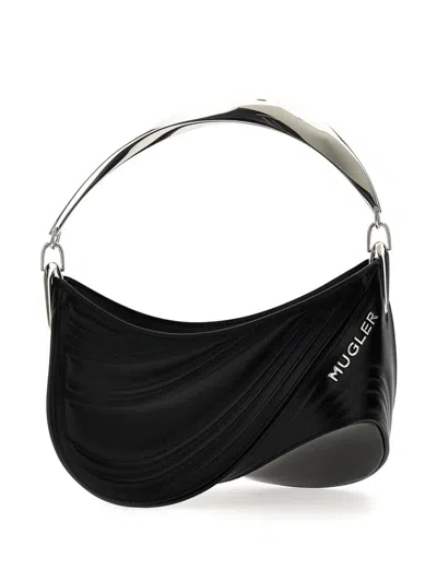 Polo Ralph Lauren Small Spiral Curve 01 Tote Bag In Black
