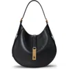 Polo Ralph Lauren Womens Black Polo Id Small Leather Shoulder Bag In Black