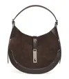 Polo Ralph Lauren Small Suede Id Shoulder Bag In Brown