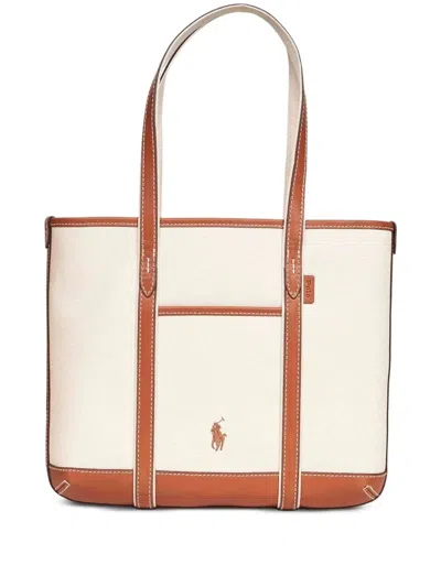 Polo Ralph Lauren Small Tote Bag In White