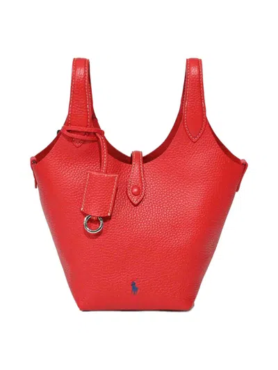 Polo Ralph Lauren Small Tote Bag In Red