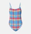 Polo Ralph Lauren Kennedy Smocked One Piece Swimsuit