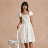 Polo Ralph Lauren Smocked Mulberry Silk Dress In Nevis