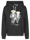 Polo Ralph Lauren Smoking Teddy Bear Hoodie In Gray