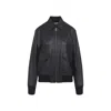 Polo Ralph Lauren Smooth Lamb Leather Jacket With Zipper Closure And Flap Pockets In Black