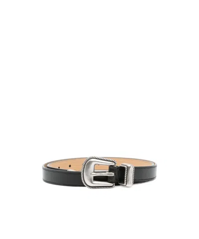 Polo Ralph Lauren Smooth Leather Belt In Black