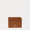 Polo Ralph Lauren Smooth Leather Card Case In Saddle