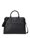 Polo Ralph Lauren Smooth Leather Commuter Bag In Black