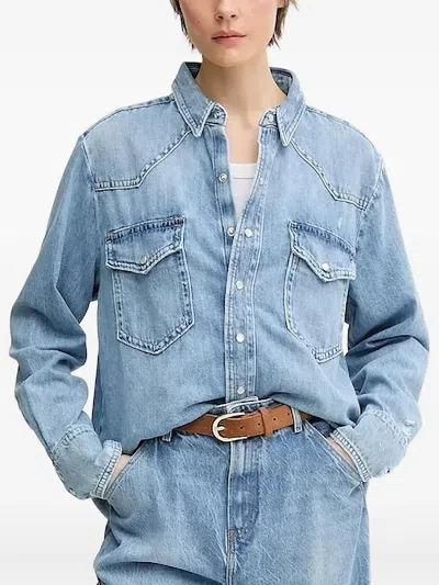 Polo Ralph Lauren Snap-fastening Denim Shirt In Blue
