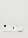 Polo Ralph Lauren Boys White Velcro Logo Trainers In White