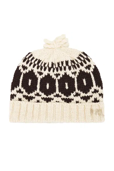 Polo Ralph Lauren Snowflake Hat In Cream & Brown